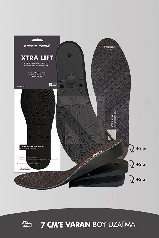 BU03 - 7 cm Boy Uzatıcı Tabanlık | Gizli Topuk Yükseltici Gelişmiş Özel Kademeli Unisex Boy Uzatan - 1