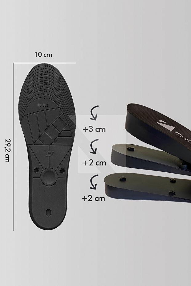 BU03 - 7 cm Boy Uzatıcı Tabanlık | Gizli Topuk Yükseltici Gelişmiş Özel Kademeli Unisex Boy Uzatan - 6