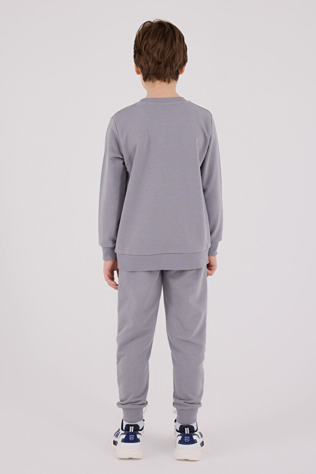 Boy's Gray Tracksuit Set - 5