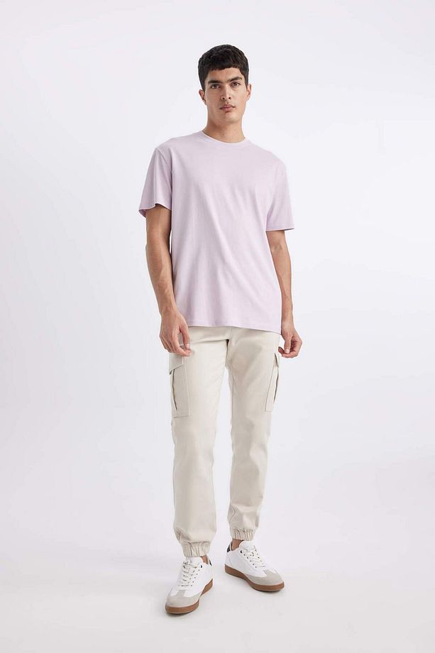 %100 Pamuk New Regular Fit Bisiklet Yaka Basic Düz Kısa Kollu Tişört V7699AZ24SP - 2