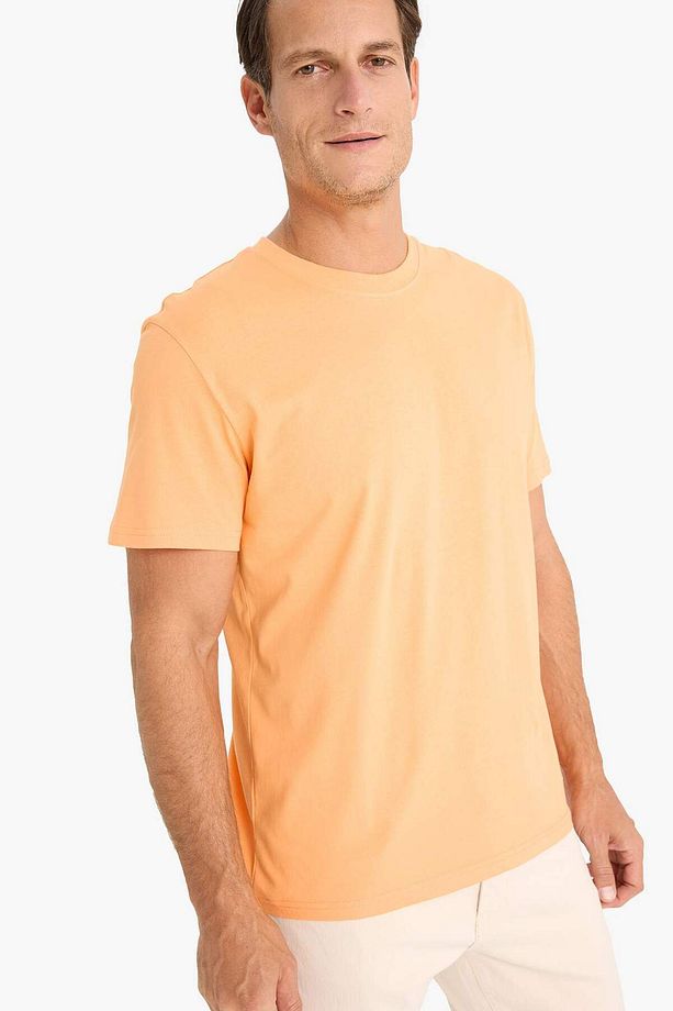 %100 Pamuk New Regular Fit Bisiklet Yaka Basic Düz Kısa Kollu Tişört V7699AZ24SP - 1