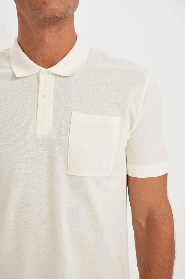 %100 Pamuk New Regular Fit Polo Yaka Kısa Kollu Pike Basic Düz Tişört D4610AX24SM - 4