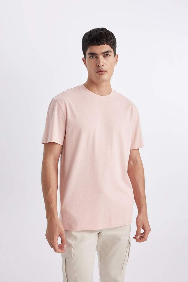 %100 Pamuk New Regular Fit Bisiklet Yaka Basic Düz Kısa Kollu Tişört V7699AZ24SP - 5