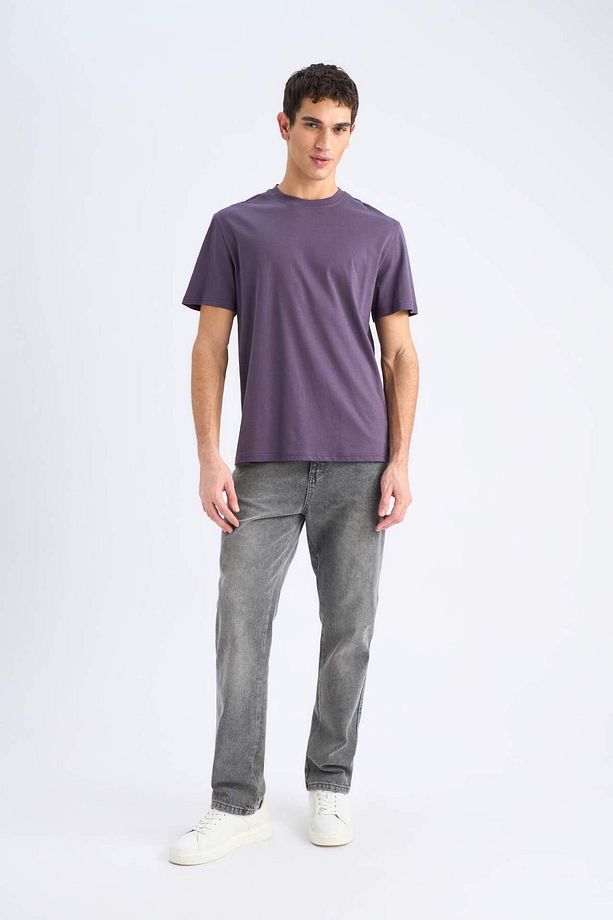 %100 Pamuk New Regular Fit Bisiklet Yaka Basic Düz Kısa Kollu Tişört V7699AZ24SP - 2