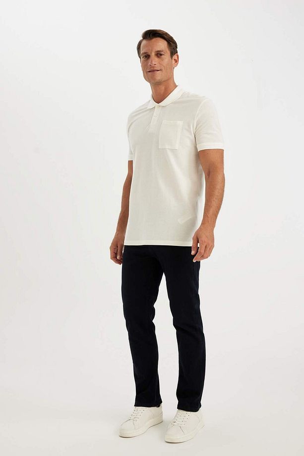 %100 Pamuk New Regular Fit Polo Yaka Kısa Kollu Pike Basic Düz Tişört D4610AX24SM - 2