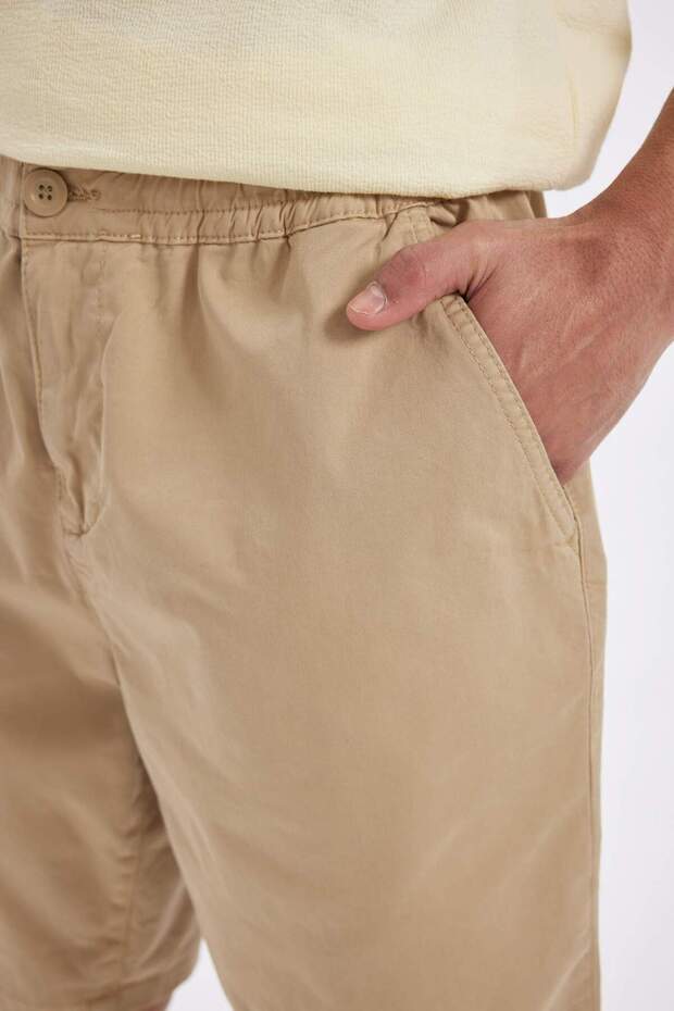 Regular Fit Gabardin Bermuda Şort D2899AX24HS - 5