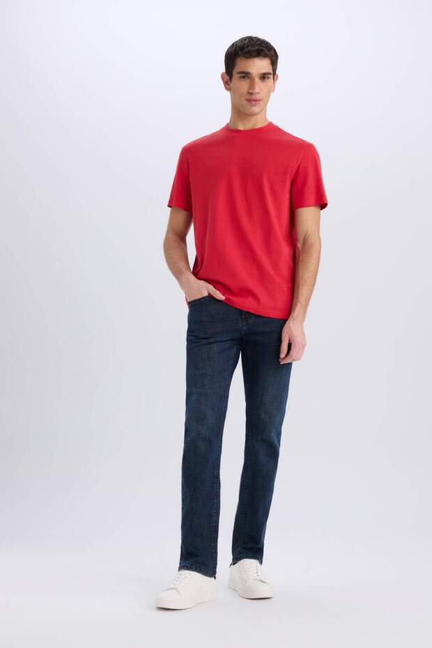 %100 Pamuk New Regular Fit Bisiklet Yaka Basic Düz Kısa Kollu Tişört V7699AZ24SP - 2
