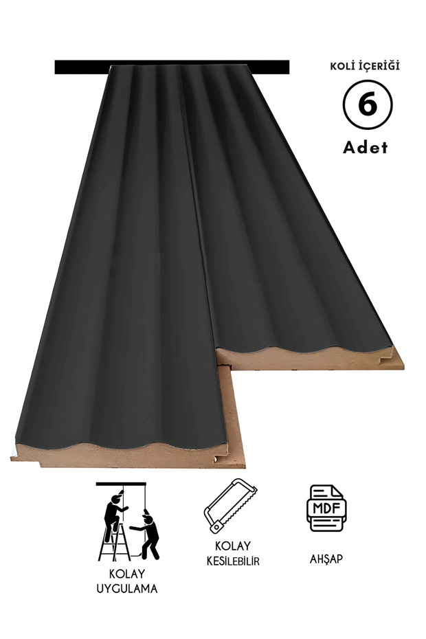 Mdf Tavan Ve Duvar Lambri 14x280 cm ( 6 Adet ) - 3