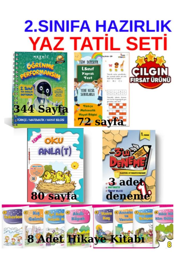 1'den 2'ye Hazırlık Kampanyalı 12 Parça Yaz Tatil Seti - 1