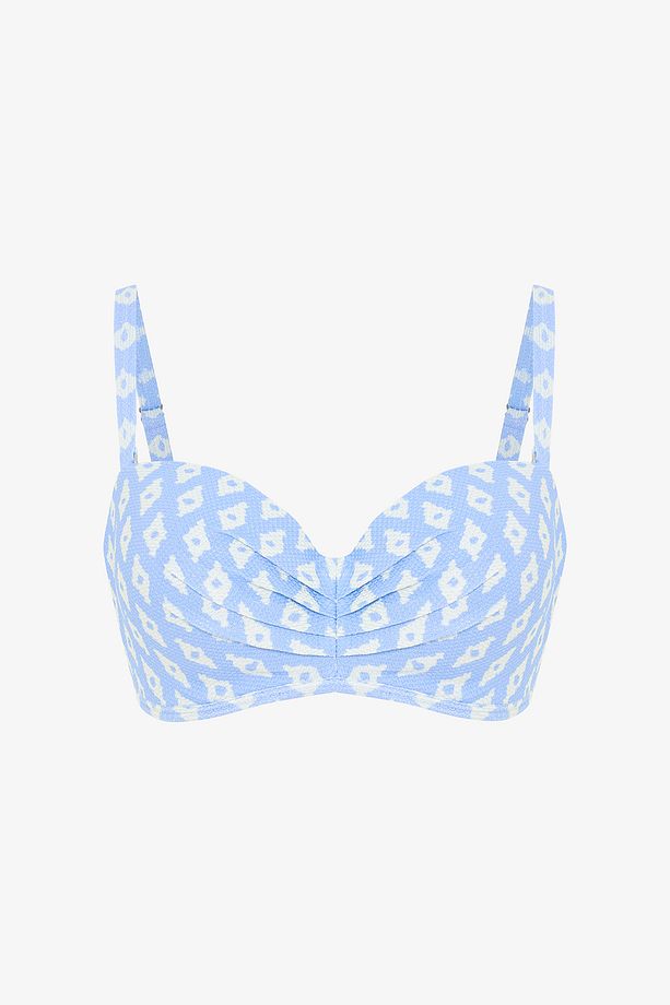 Renkli Nomi Lotus Baklava Desenli Bikini Üstü - 6