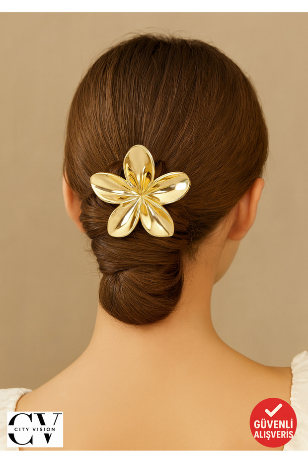 Gold Color Lotus Buckle 7 cm