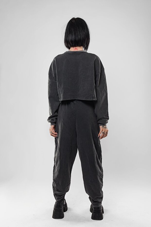 Set de trening pentru femei Basic Washed Black Stitching - 2