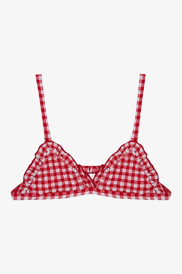 Kız Çocuk Gingham Triangle Çok Renkli  Bikini Takımı - 2