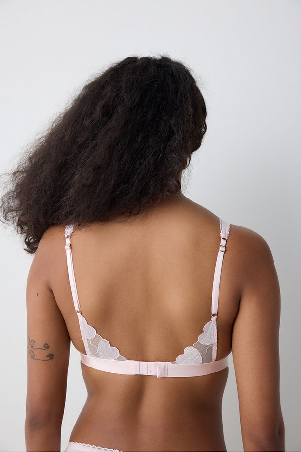 Removable Padded Triangle Pembe Sütyen - Loves Paris Koleksiyonu - 5