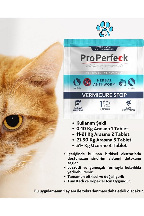 2'li Set Kedi Ve Köpek Iç Dış Anti Parazit Bitkisel 5 Damla Ve 3 Tablet Paketi - 4