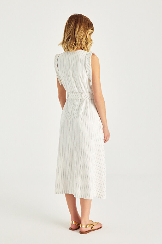 1733 Elbise Çizgili - 5