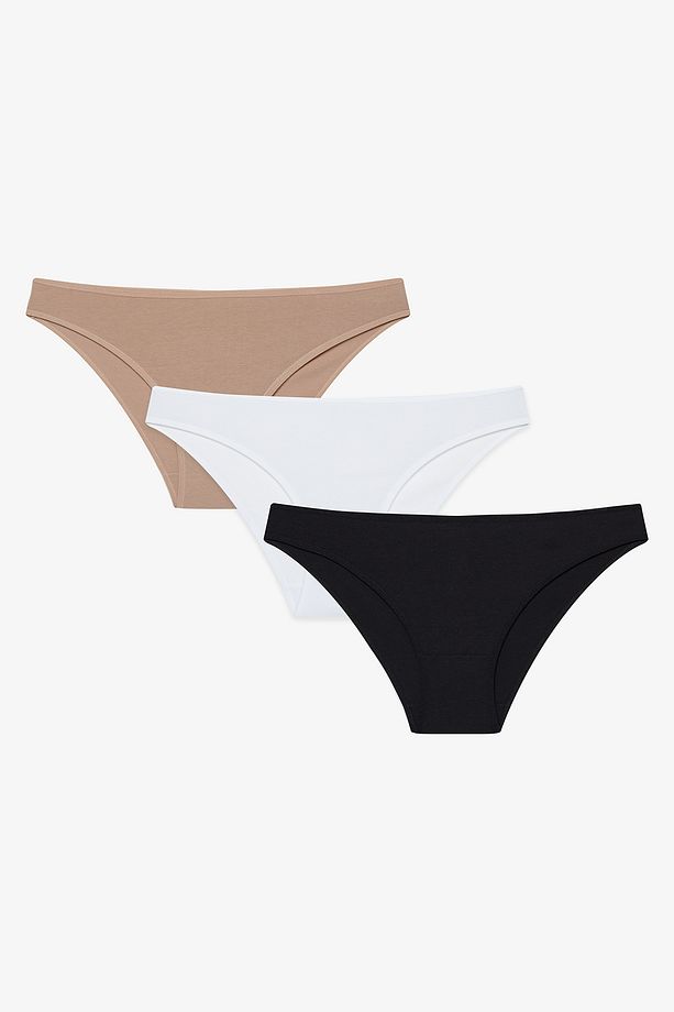 Fresh 3lü Pamuklu Çok Renkli Slip Külot - 1