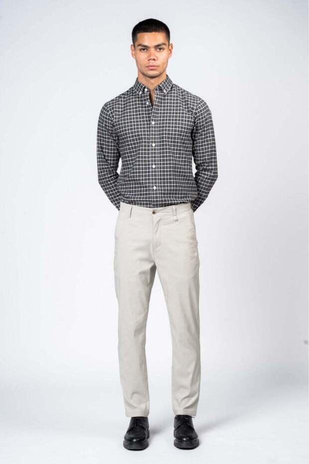 بنطلون تقني من مزيج مطاطي - أزرق داكن - 2