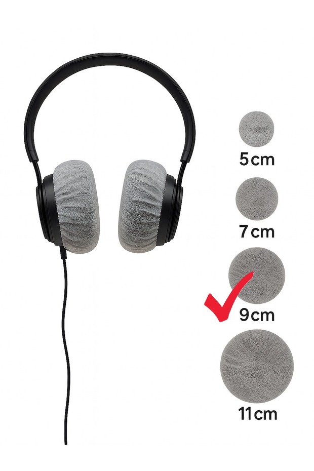 Disposable Headphone Cover, Headphone Case, Shoe Covers (Pack of 50) 9 cm (L) Gray