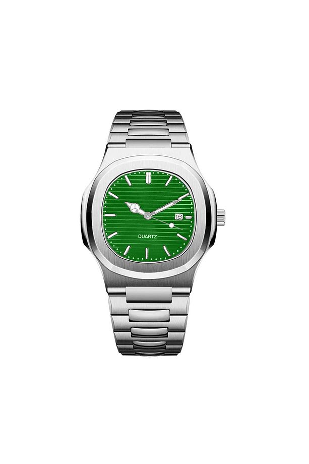 Klasik Lüks Patek Tasarım Erkek Kol Saati (Gümüş Yeşil) - 1