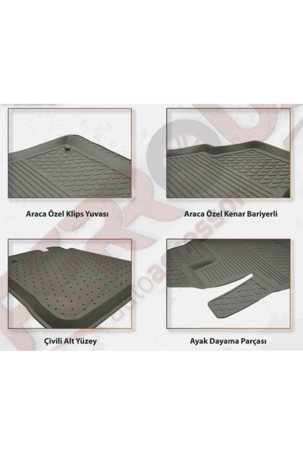 VW Passat B6 - B7 - CC 4D Havuzlu Paspas 2005-2014 - 3