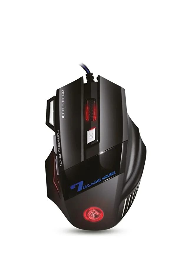 7635 X7 RGB LED Işıklı Gaming Mouse / 7 Tuşlu Oyuncu Mouse / 800/1200/1600/2400 DPI / Kumaş Kablo - 3