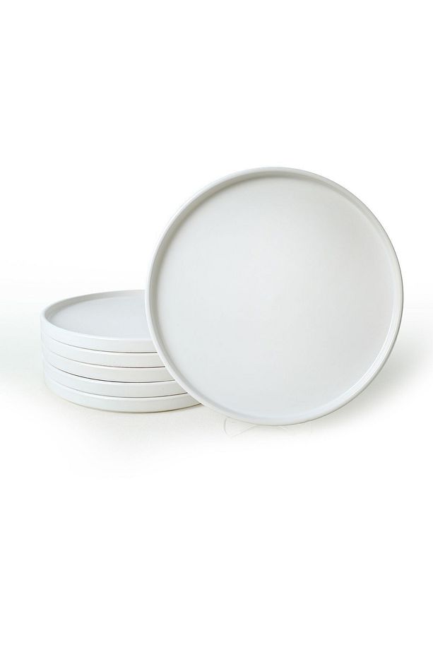 Mat Beyaz Stackable Servis Tabağı 27 Cm 6 Adet 022 - 5