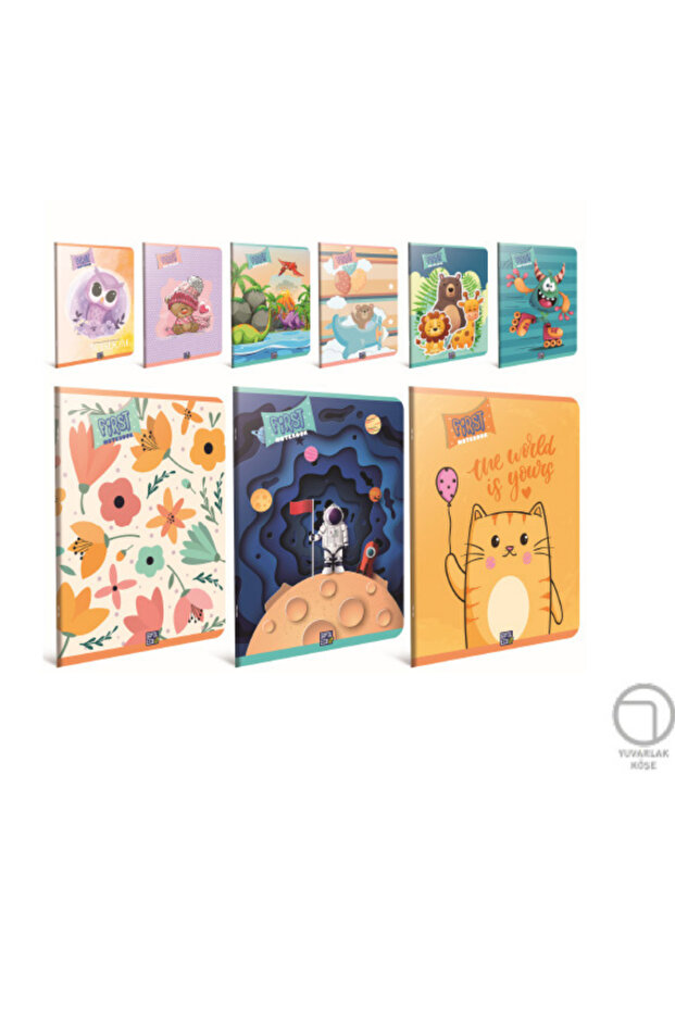 FIRST TEL DİKİŞ KARTON KAPAK DEFTER A4 40 YP KARELİ - 1