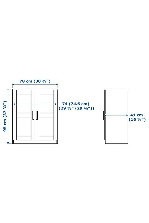 Büfe, Cam-siyah, 78x95 Cm - 4