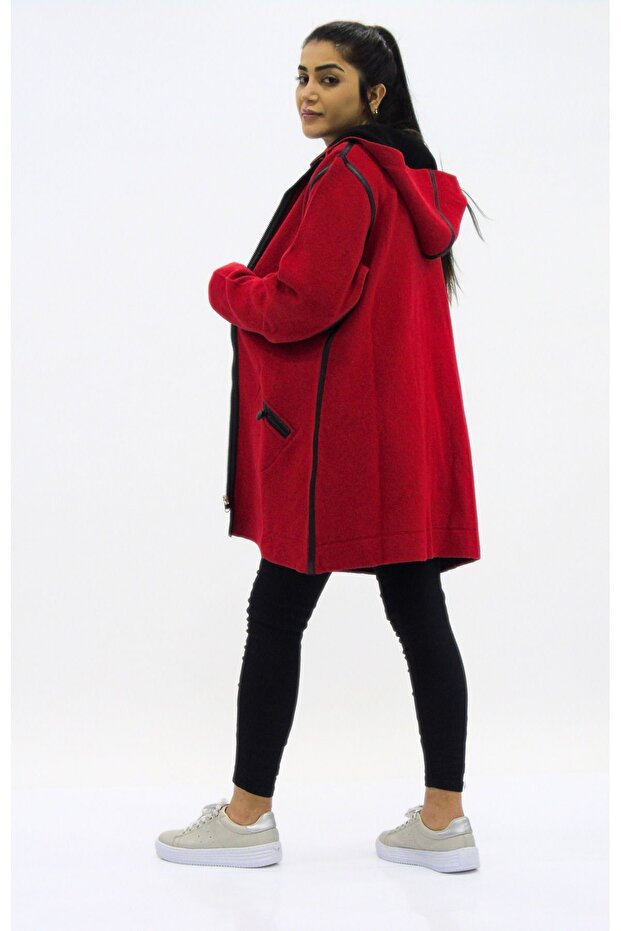 Lams Kapüşonlu Çift Taraflı Ceket - 3