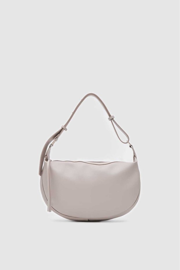 Bust Hand Arm Shoulder Bag - Baguette Women's Bag with Strap - Cream