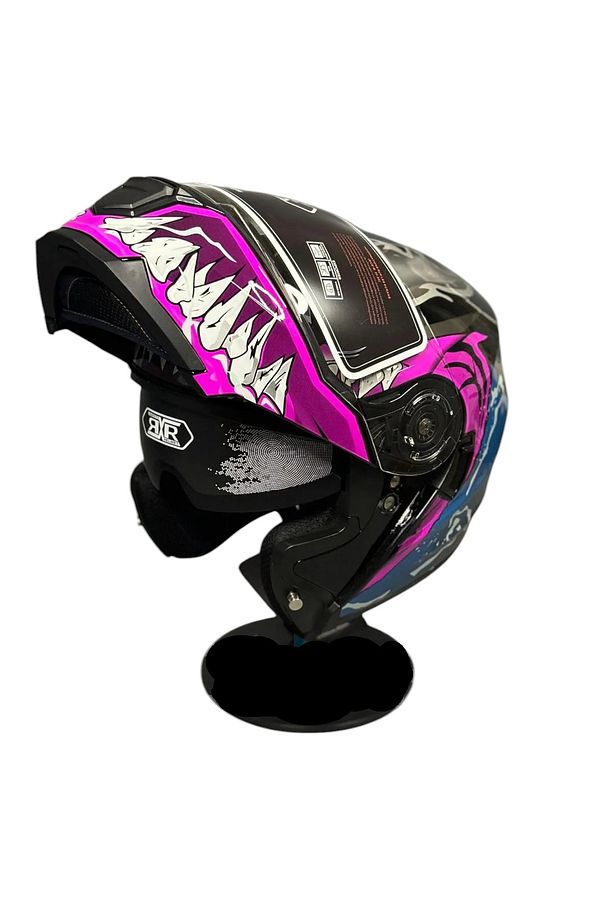 RXR HELMETS JK-908 Güneş Vizörlü Çene Açılır Kask - 5