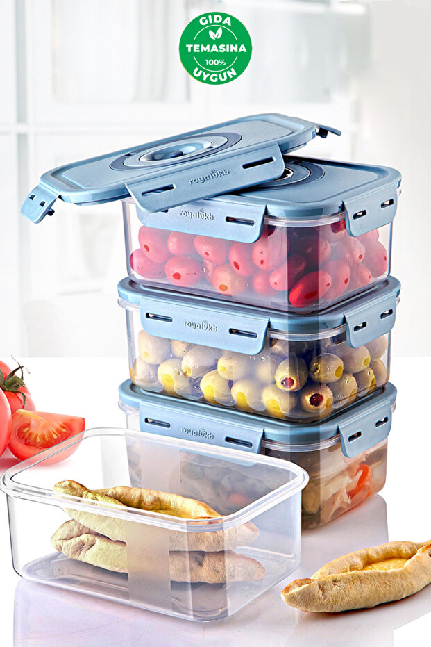 Vacuum Product Storage Container Suitable for Seoul Food Contact, 900 Ml, Set of 4