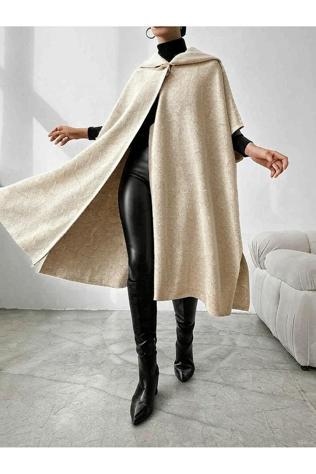 kapşonlu panço - 1