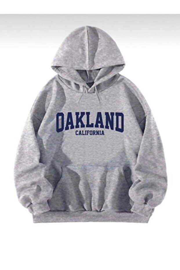 أوكلاند المطبوعة المعتاد البلوز Hoddie.