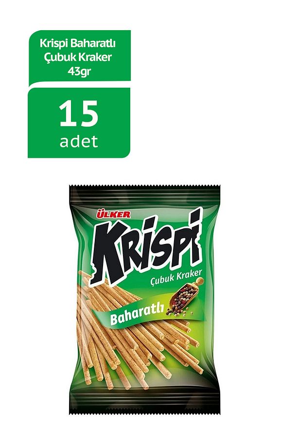 Krispi Baharatlı Çubuk Kraker 54 gr 15 Adet - 1