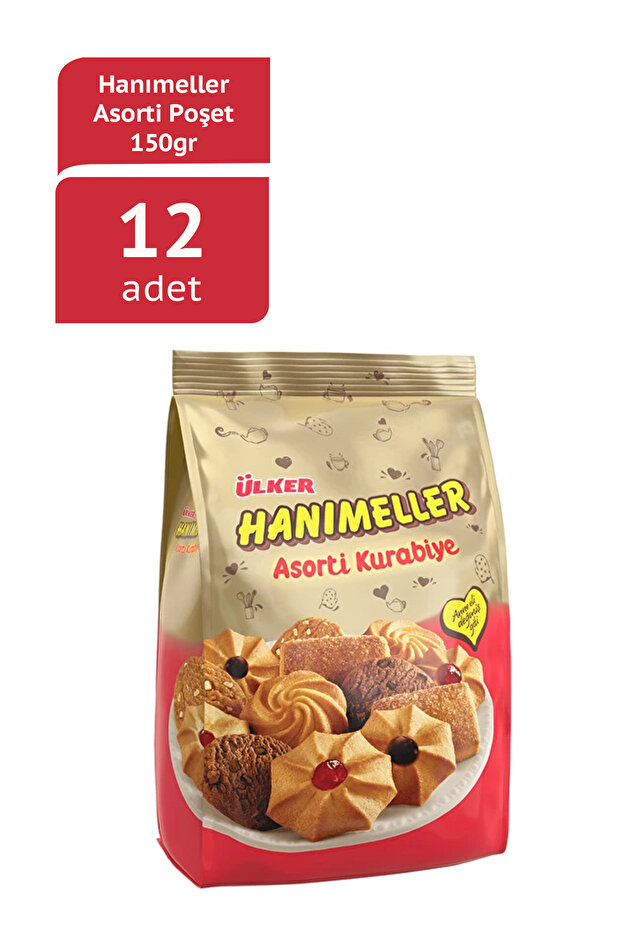 Hanımeller Karışık Poşet Bisküvi 150gr X 12 Adet - 1