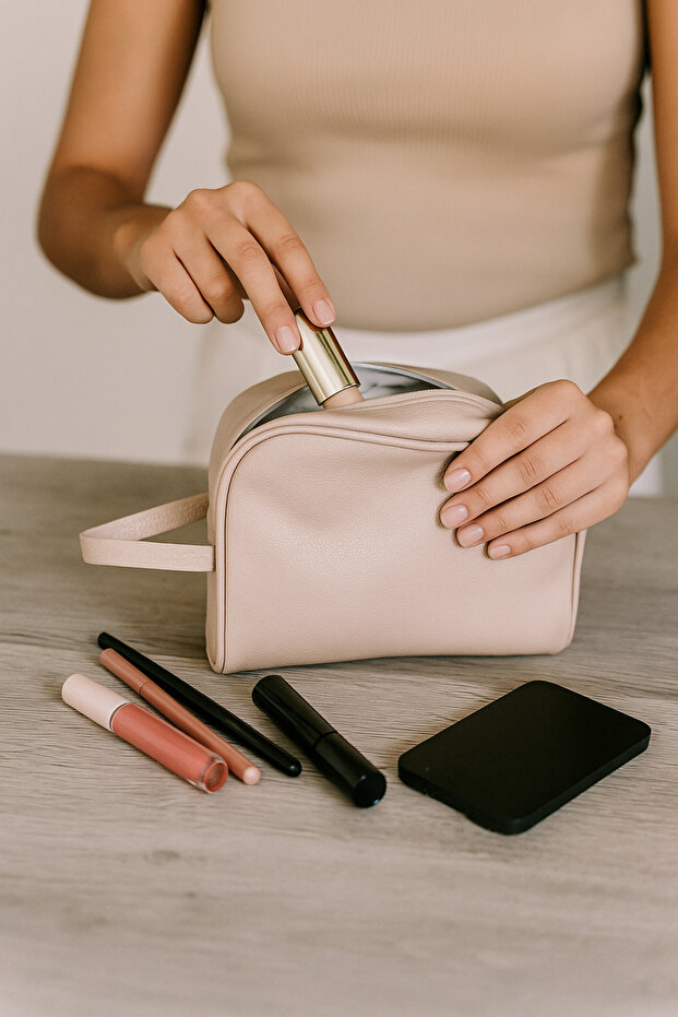 حقيبة مكياج بنمط عادي - 4