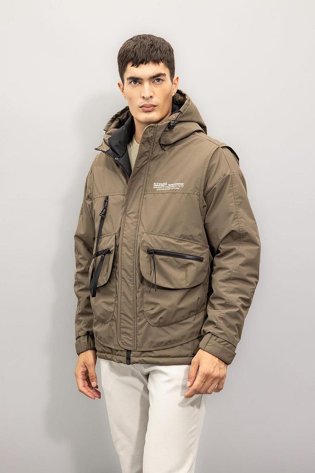 Regular Fit Mont Kapüşonlu Fermuarlı Çıtçıt Kapamalı Cepl C7309AX24AU - 1