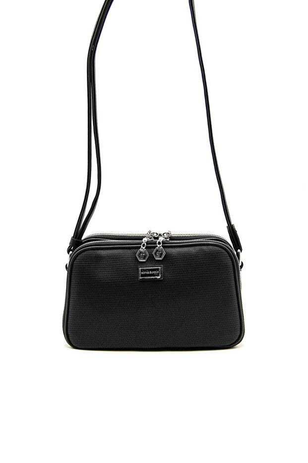 Black - Black Sp899 Women's Crossbody Bag