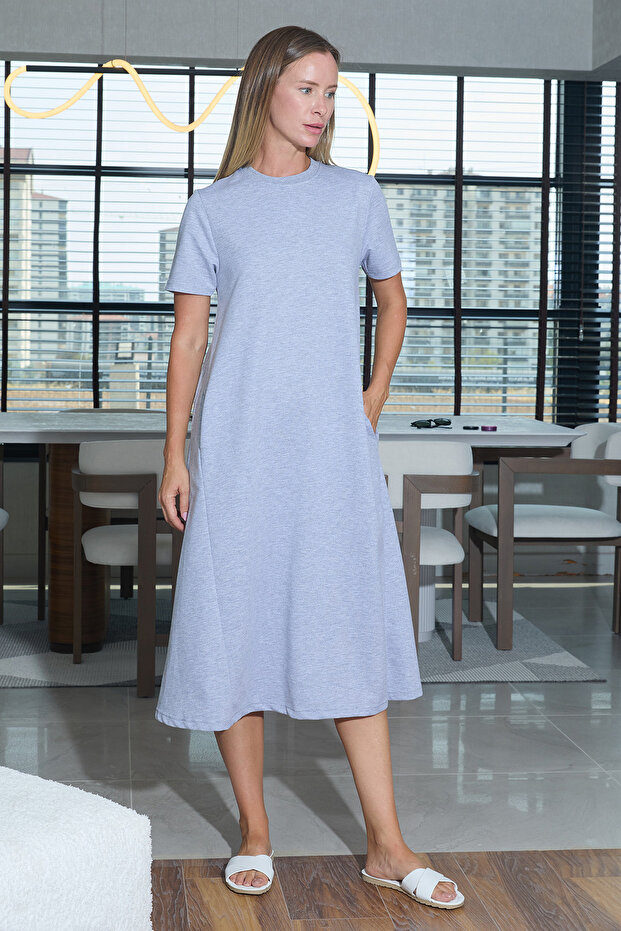 Basic Cepli Oversize Elbise - 4