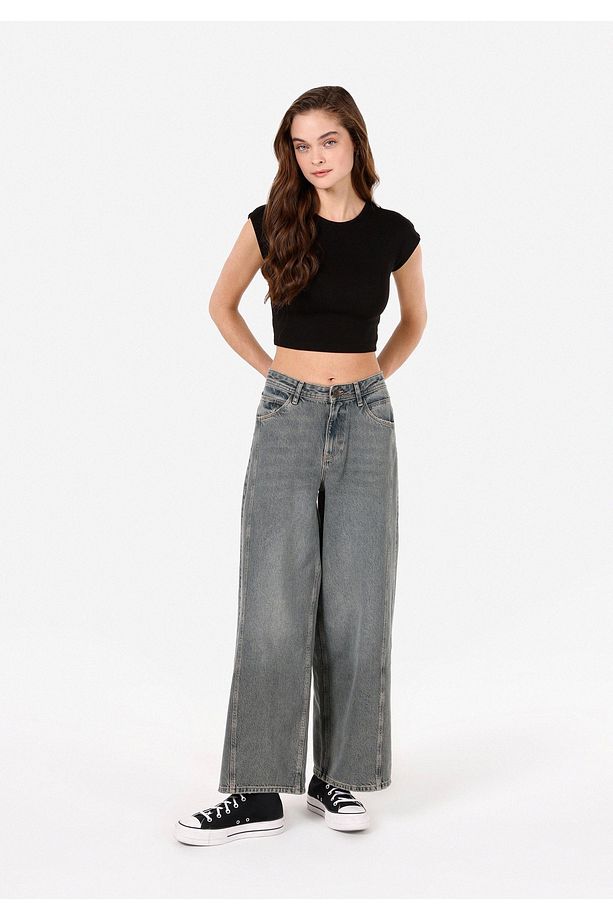 Regular Fit Kadın İndigo Jean Pantolon - 3