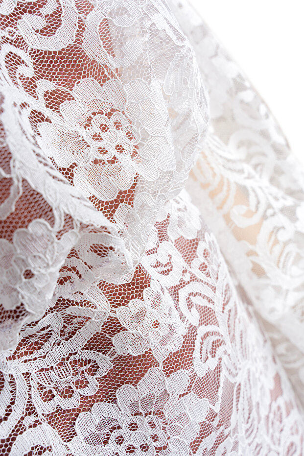 Dantel Mini Elbise - 4