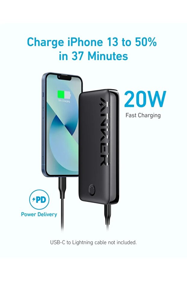 باور بانك باور كور 335 سعة 20000 مللي أمبير/ساعة، منفذين USB-A + Type-C، أسود - 5