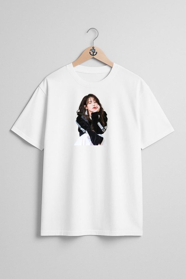 Oversize Iu South Korea K-Pop 0, Lee Ji Eun Chest Design Unisex T-Shirt