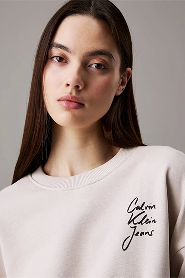 SCRIPT INSTITUTIONAL CREWNECK Kadın Sweatshirt J20J224743-PDH - 3