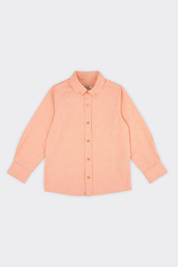 Erkek Çocuk Basic Somon Oxford Gömlek - 1