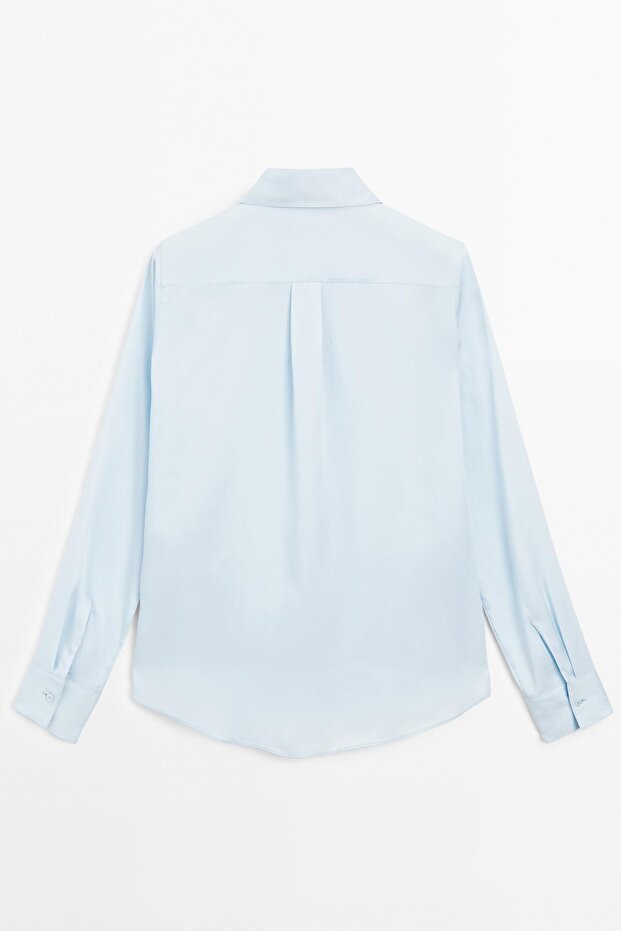 Yakalı dökümlü gömlek - 8