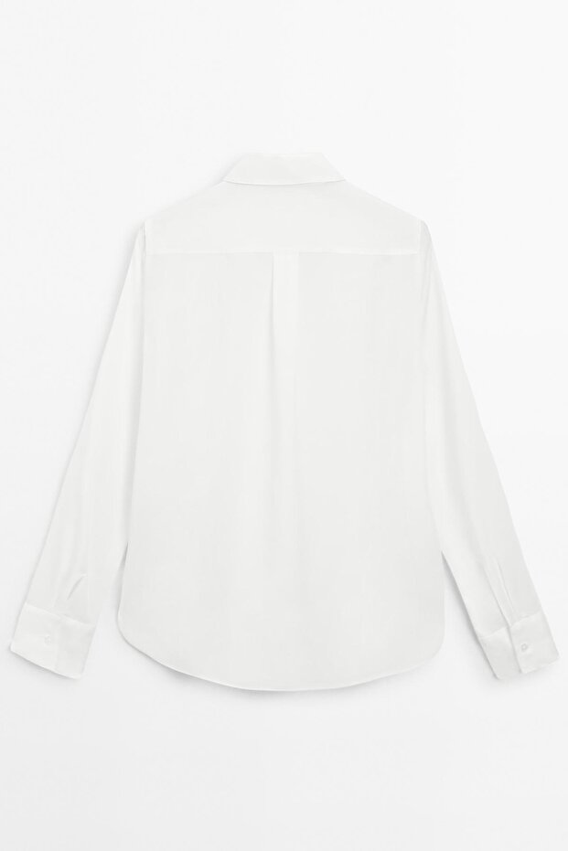 Yakalı dökümlü gömlek - 8