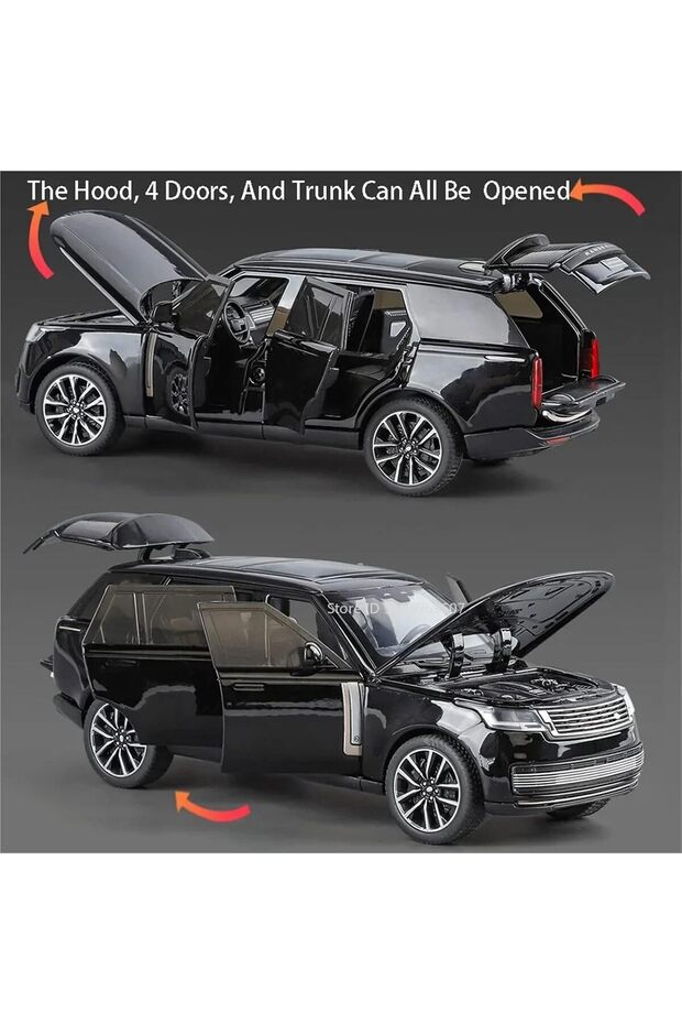 Land Range Rover Diecast Model Car 1:32 Scale Metal Pullback Openable Doors Flashing Light and